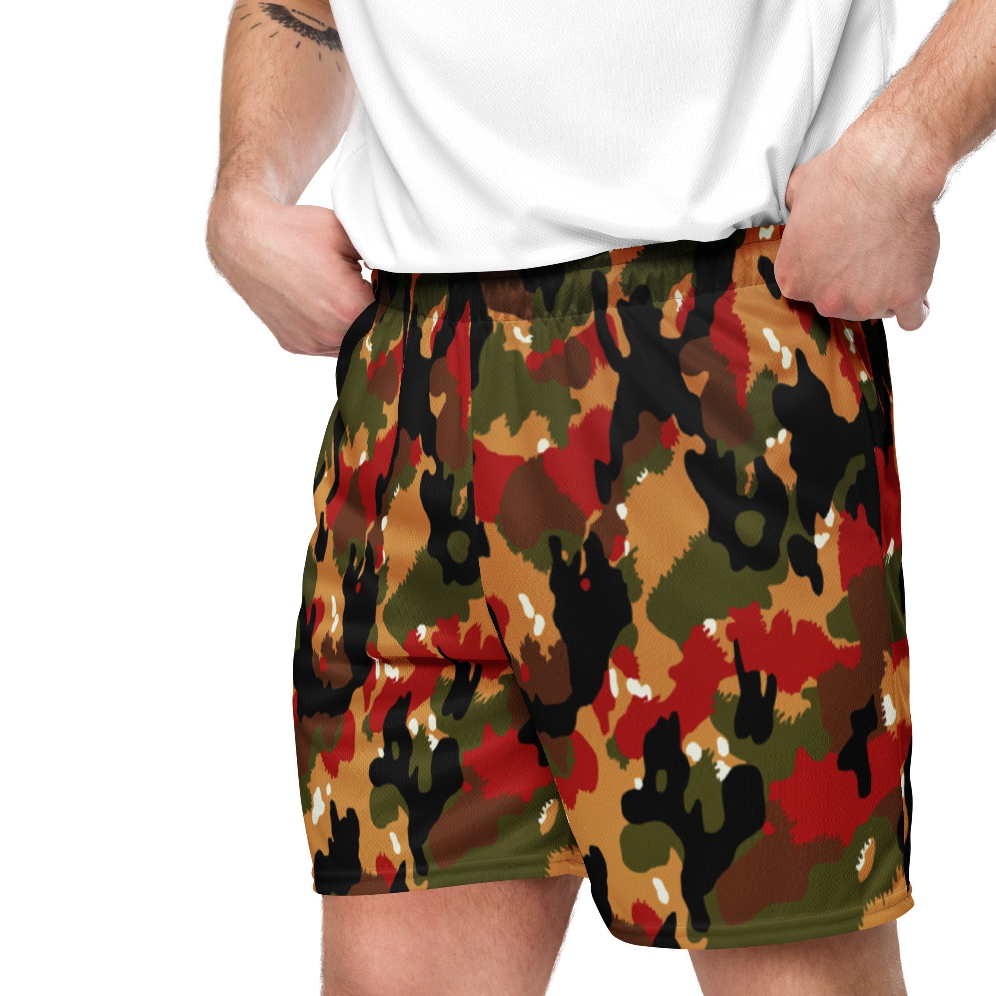 CAMO HQ - Swiss TAZ 83 Alpenflage CAMO Unisex Mesh Shorts