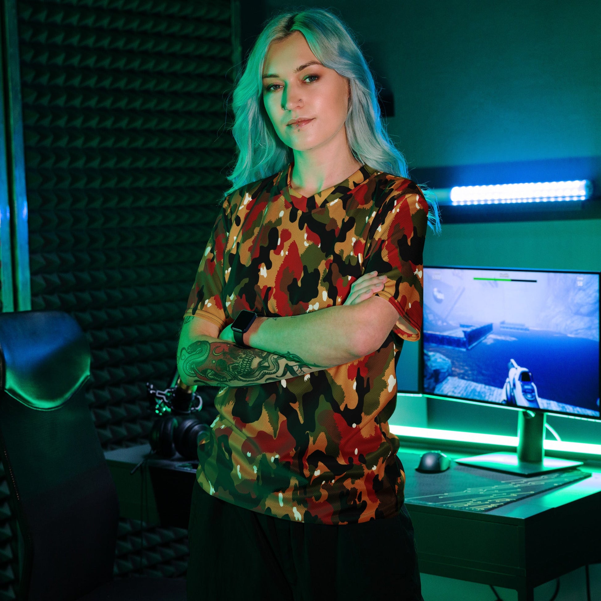 Swiss TAZ 83 Alpenflage CAMO unisex sports jersey Sports Jerseys