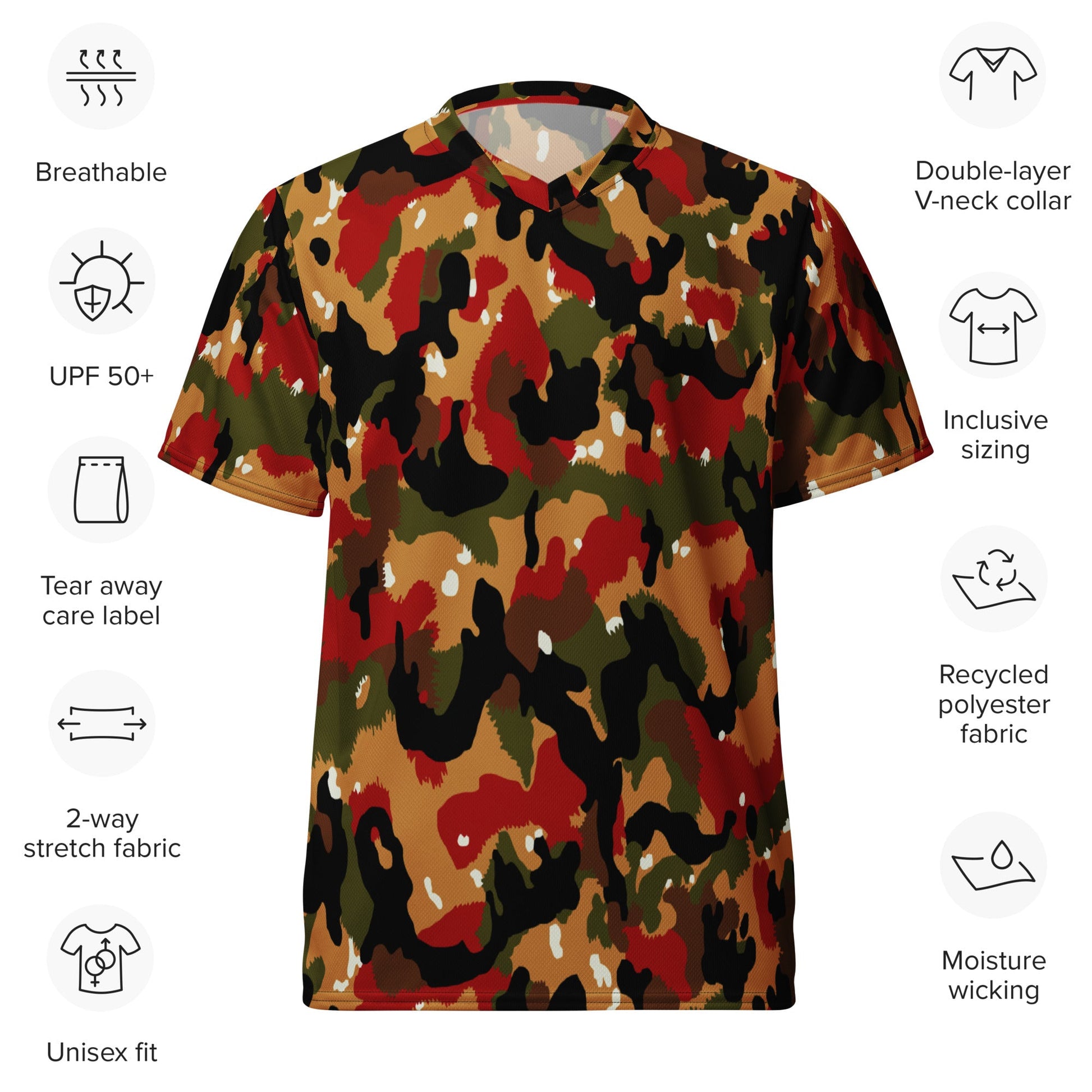 Swiss TAZ 83 Alpenflage CAMO unisex sports jersey Sports Jerseys