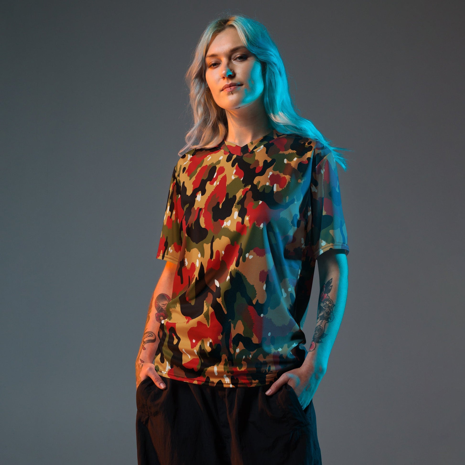 Swiss TAZ 83 Alpenflage CAMO unisex sports jersey Sports Jerseys