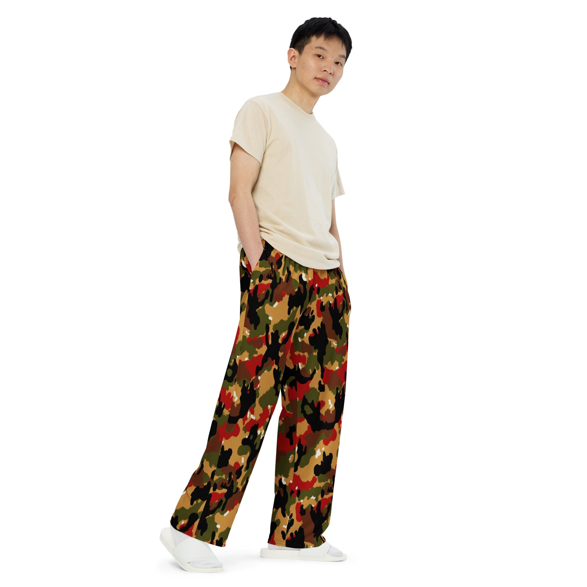 Swiss TAZ 83 Alpenflage CAMO unisex wide-leg pants - Wide-leg Pants