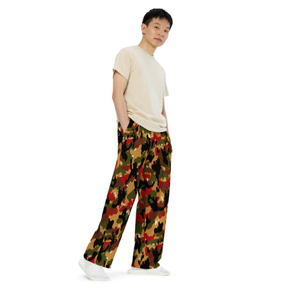 Swiss TAZ 83 Alpenflage CAMO unisex wide-leg pants - Wide-leg Pants