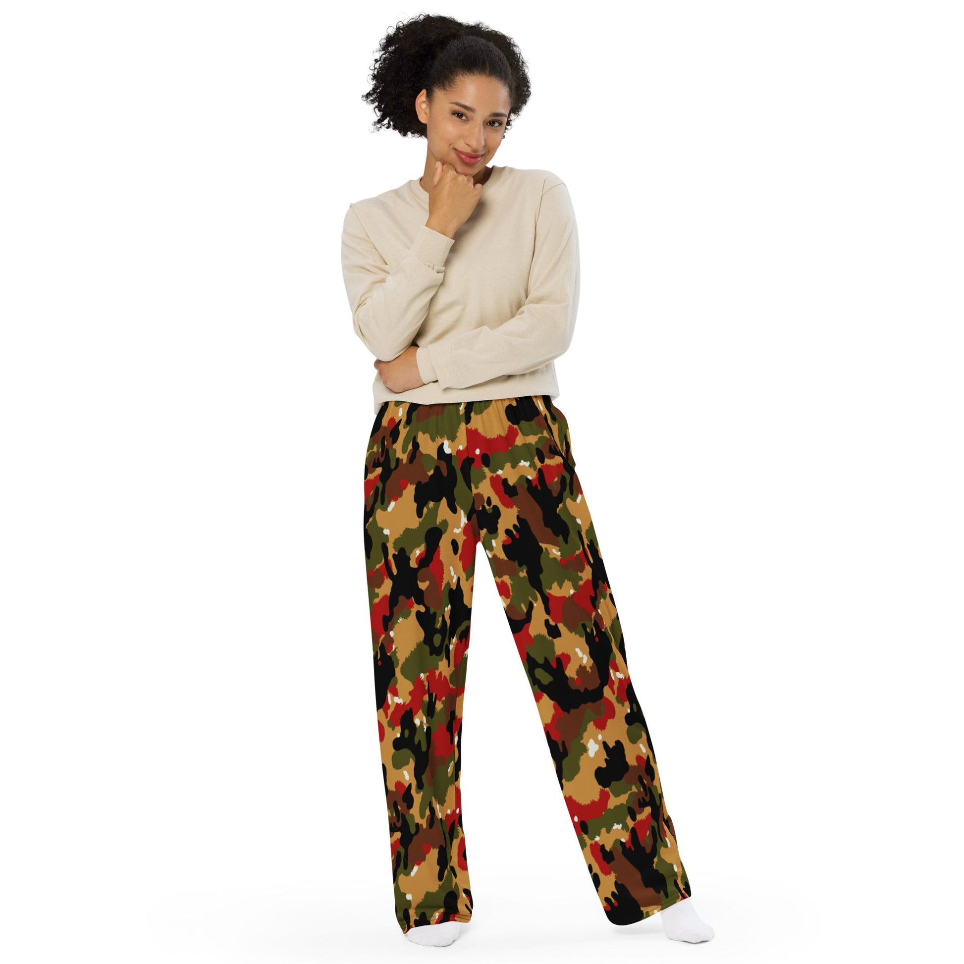 Swiss TAZ 83 Alpenflage CAMO unisex wide-leg pants - Wide-leg Pants