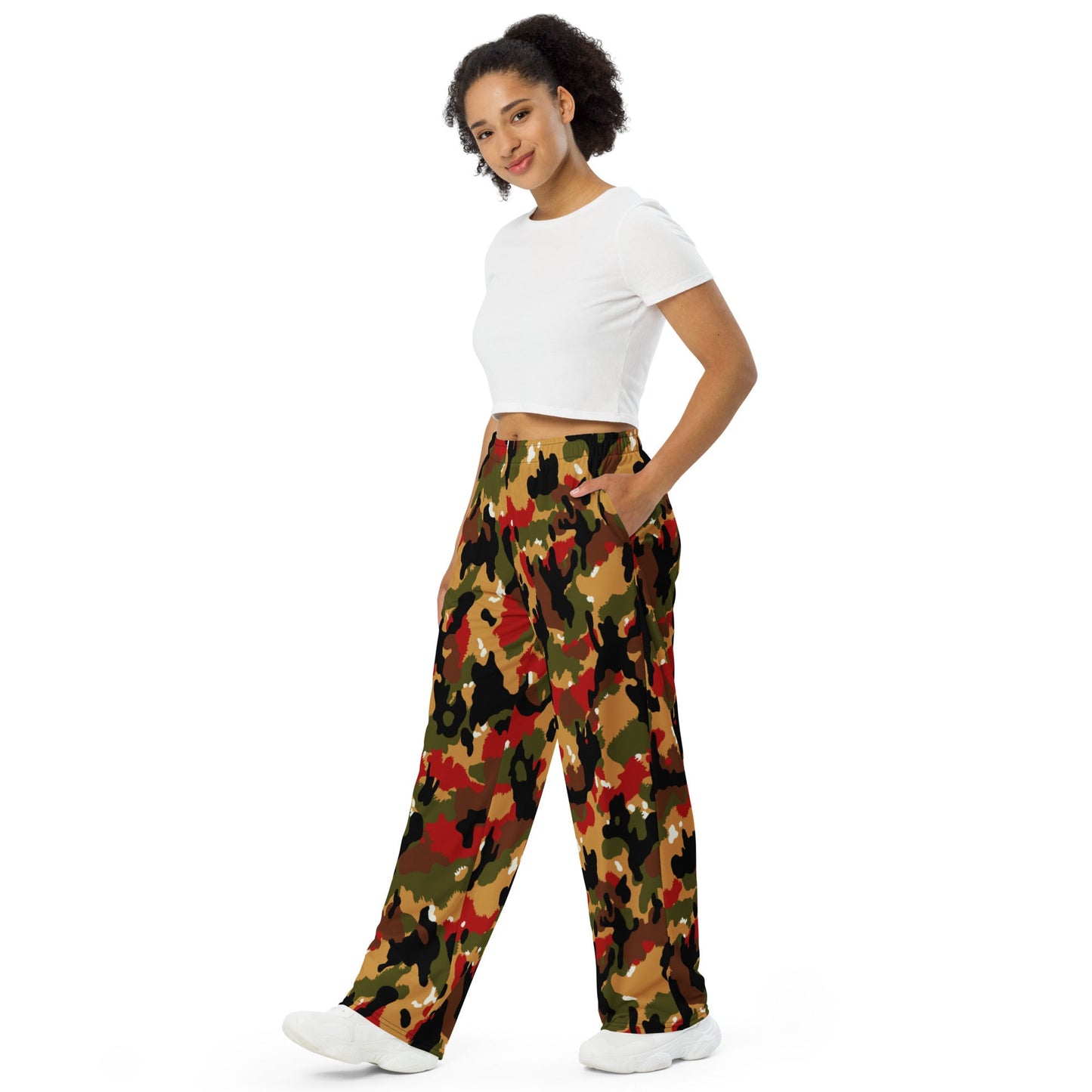Swiss TAZ 83 Alpenflage CAMO unisex wide-leg pants - Wide-leg Pants