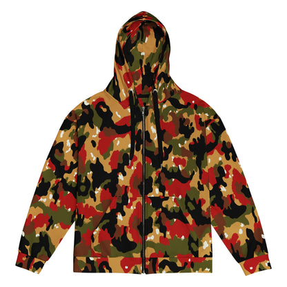 Swiss TAZ 83 Alpenflage CAMO Unisex zip hoodie - 2XS - Zip Hoodies