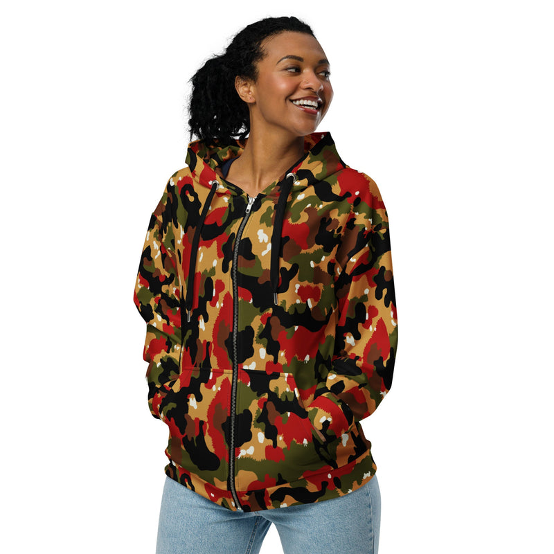 TAZ 83 Swiss Alpenflage CAMO Unisex Zip Hoodie