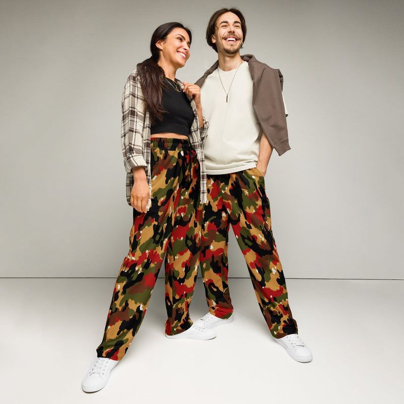 TAZ 83 Swiss Alpenflage CAMO Unisex Wide-Leg Joggers - 2XS