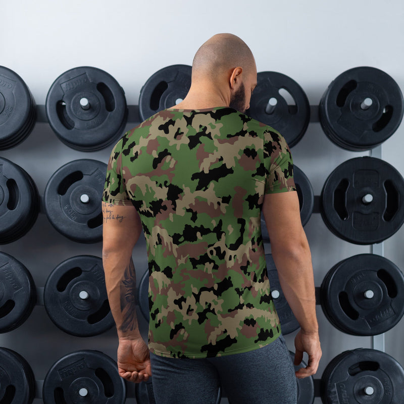 TAZ 90 Swiss Woodland CAMO Mens Athletic T-Shirt