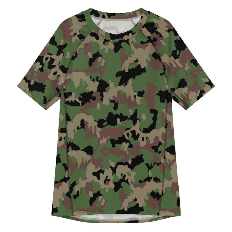 TAZ 90 Swiss Woodland CAMO Mens Short-Sleeve Rash Guard - 2XS - SS