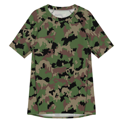 TAZ 90 Swiss Woodland CAMO Mens Short-Sleeve Rash Guard - 2XS - SS
