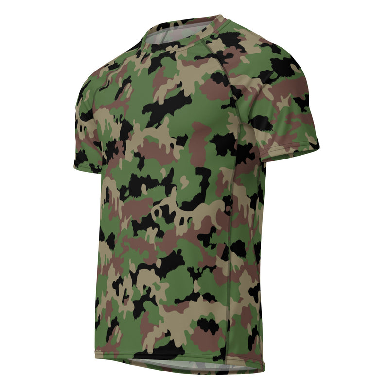 TAZ 90 Swiss Woodland CAMO Mens Short-Sleeve Rash Guard - SS