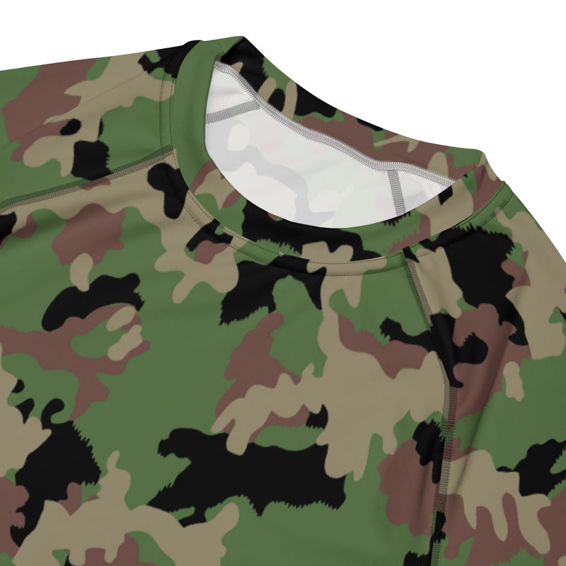 TAZ 90 Swiss Woodland CAMO Mens Short-Sleeve Rash Guard - SS