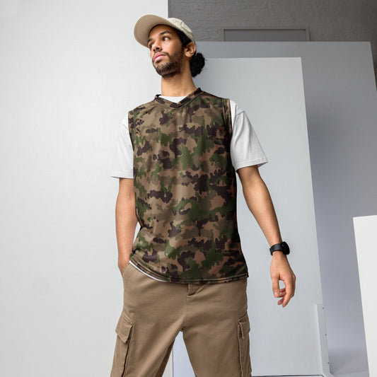 Swiss TAZ 90 Multiumfeld-Tarnmuster 16 CAMO unisex basketball jersey - 2XS - Unisex Basketball Jersey