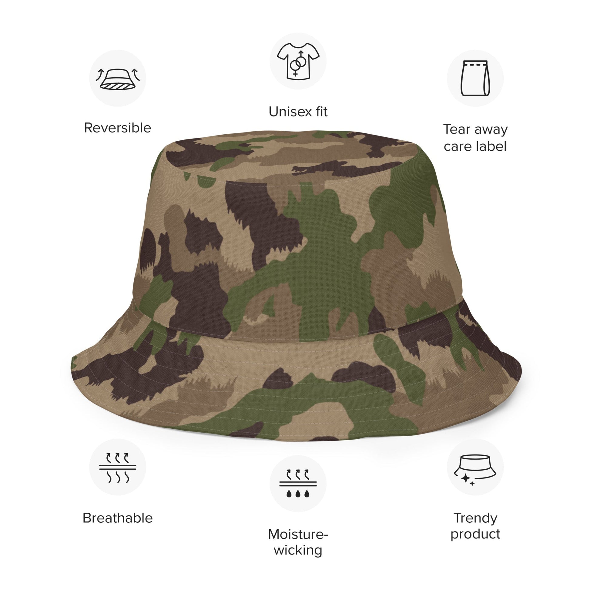 Swiss TAZ 90 Multiumfeld-Tarnmuster CAMO Reversible bucket hat - Bucket Hats