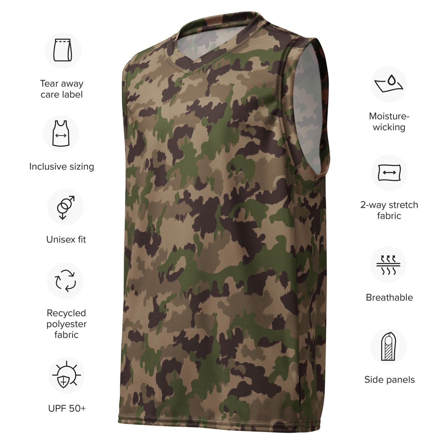 Swiss TAZ 90 Multiumfeld-Tarnmuster CAMO unisex basketball jersey - Basketball Jerseys