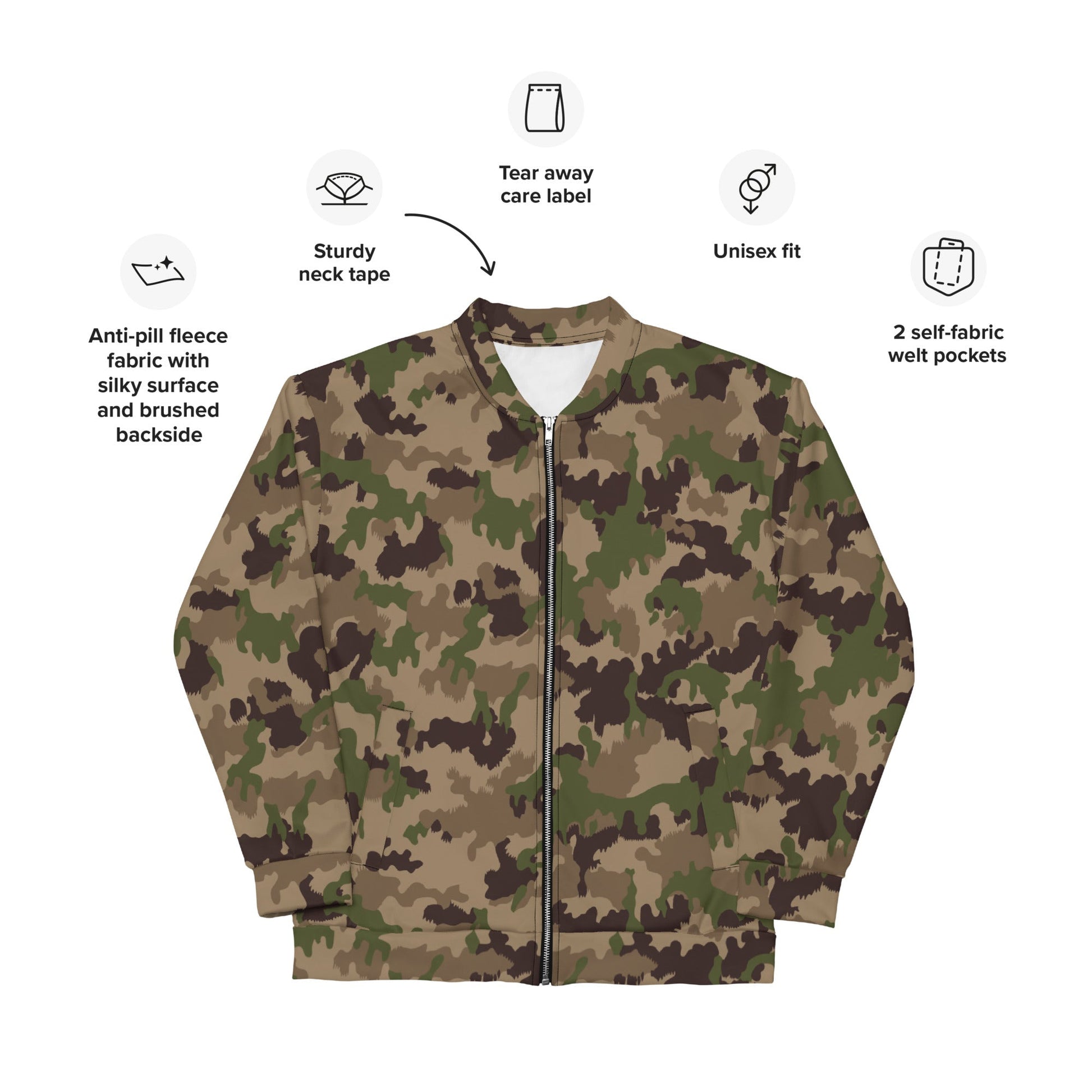 Swiss TAZ 90 Multiumfeld-Tarnmuster CAMO Unisex Bomber Jacket - Jackets