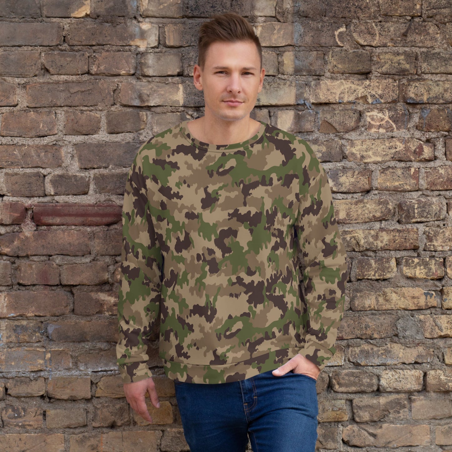 Swiss TAZ 90 Multiumfeld-Tarnmuster CAMO Unisex Sweatshirt - XS - Sweatshirts