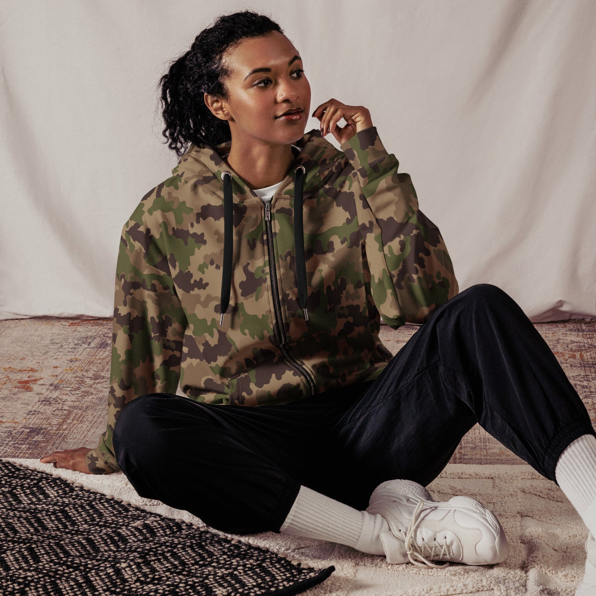 Swiss TAZ 90 Multiumfeld-Tarnmuster CAMO Unisex zip hoodie - Zip Hoodies