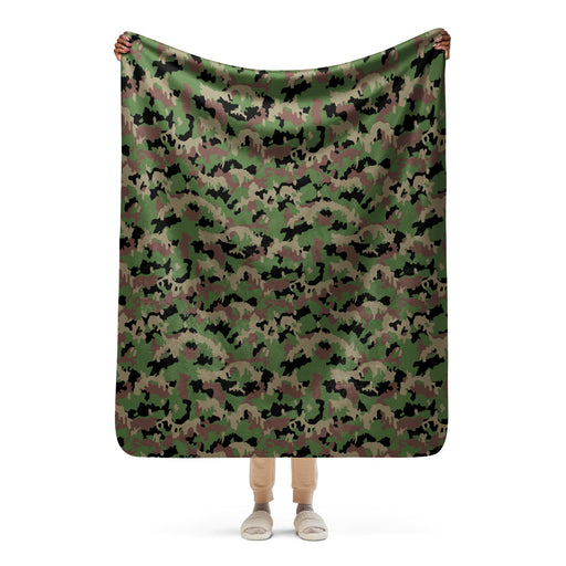 TAZ 90 Swiss Woodland CAMO Sherpa Blanket - 50″×60″