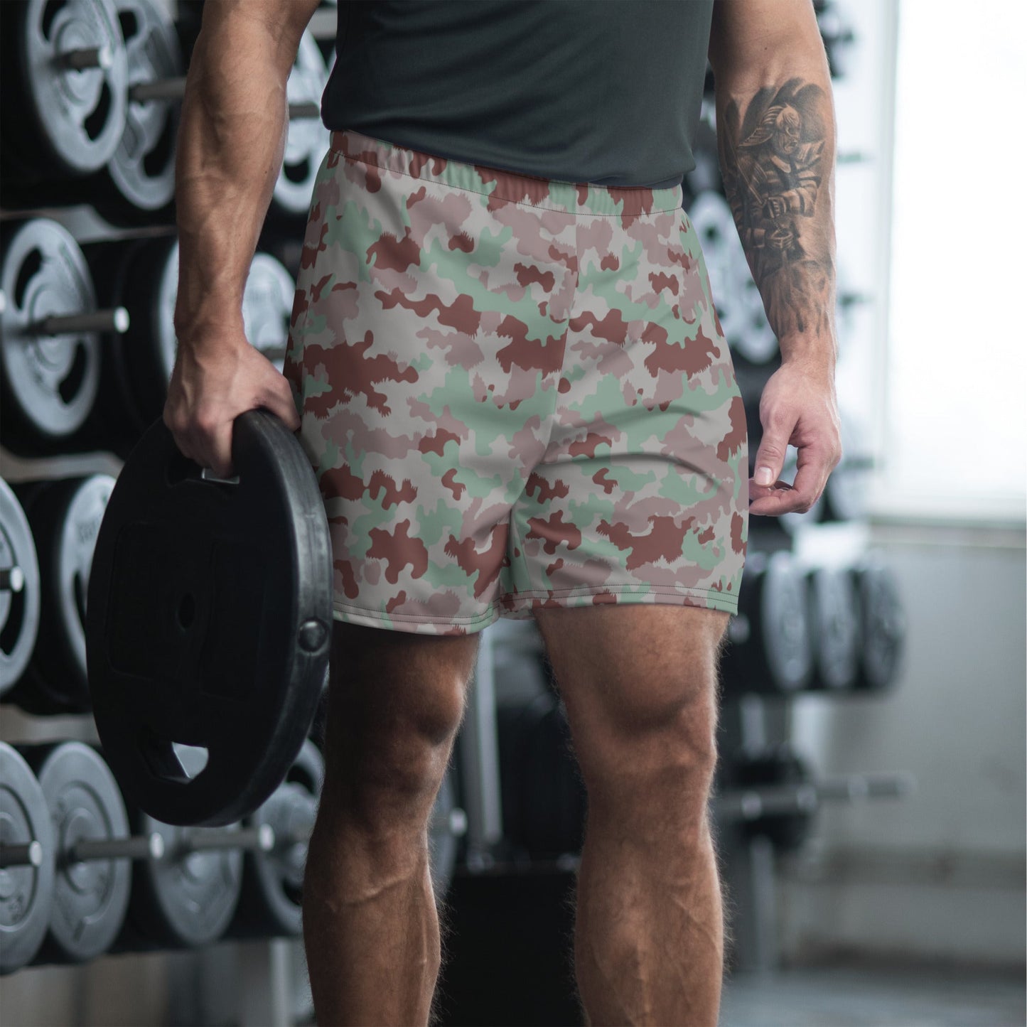 Swiss TAZ 90 CAMO Unisex Athletic Long Shorts - 2XS