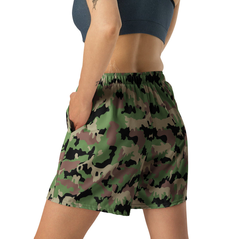 TAZ 90 Swiss Woodland CAMO Unisex Athletic Long Shorts