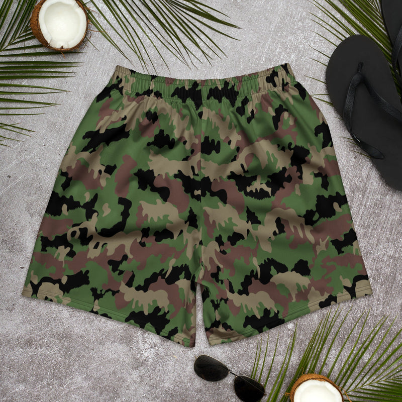 TAZ 90 Swiss Woodland CAMO Unisex Athletic Long Shorts