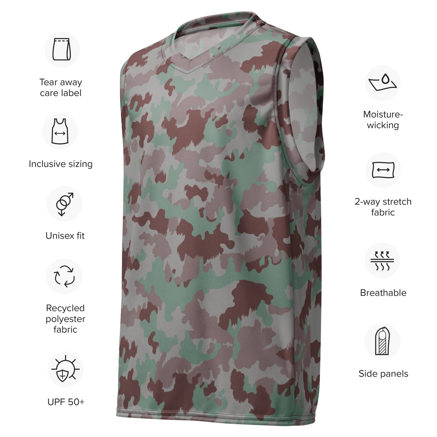 Swiss TAZ 90 CAMO unisex basketball jersey - Basketball Jerseys