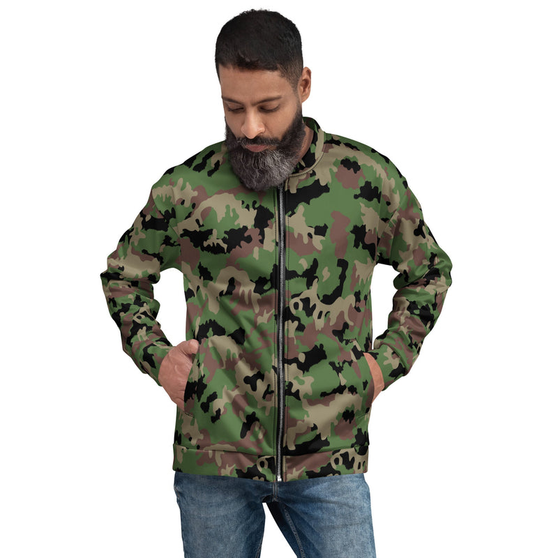 TAZ 90 Swiss Woodland CAMO Unisex Bomber Jacket - XS