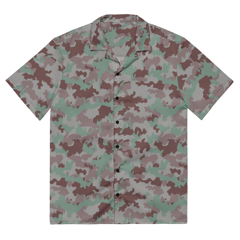 TAZ 7 Swiss Transitional CAMO Unisex Short-Sleeve Button Shirt - 2XS - Button-Up