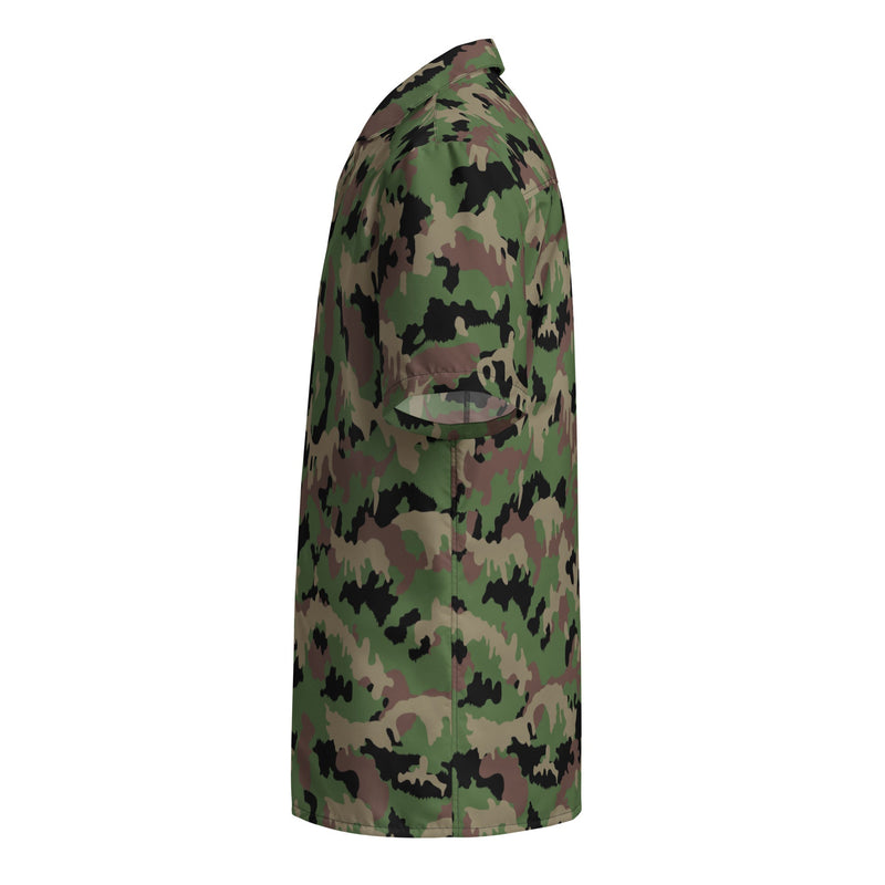 TAZ 90 Swiss Woodland CAMO Unisex Short-Sleeve Button Shirt