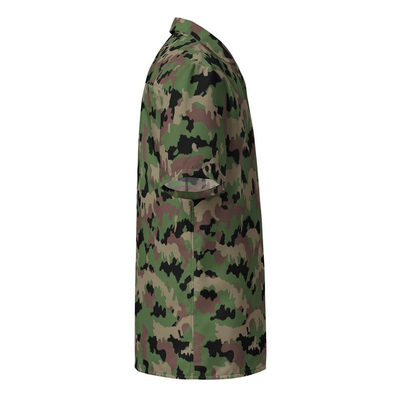 TAZ 90 Swiss Woodland CAMO Unisex Short-Sleeve Button Shirt