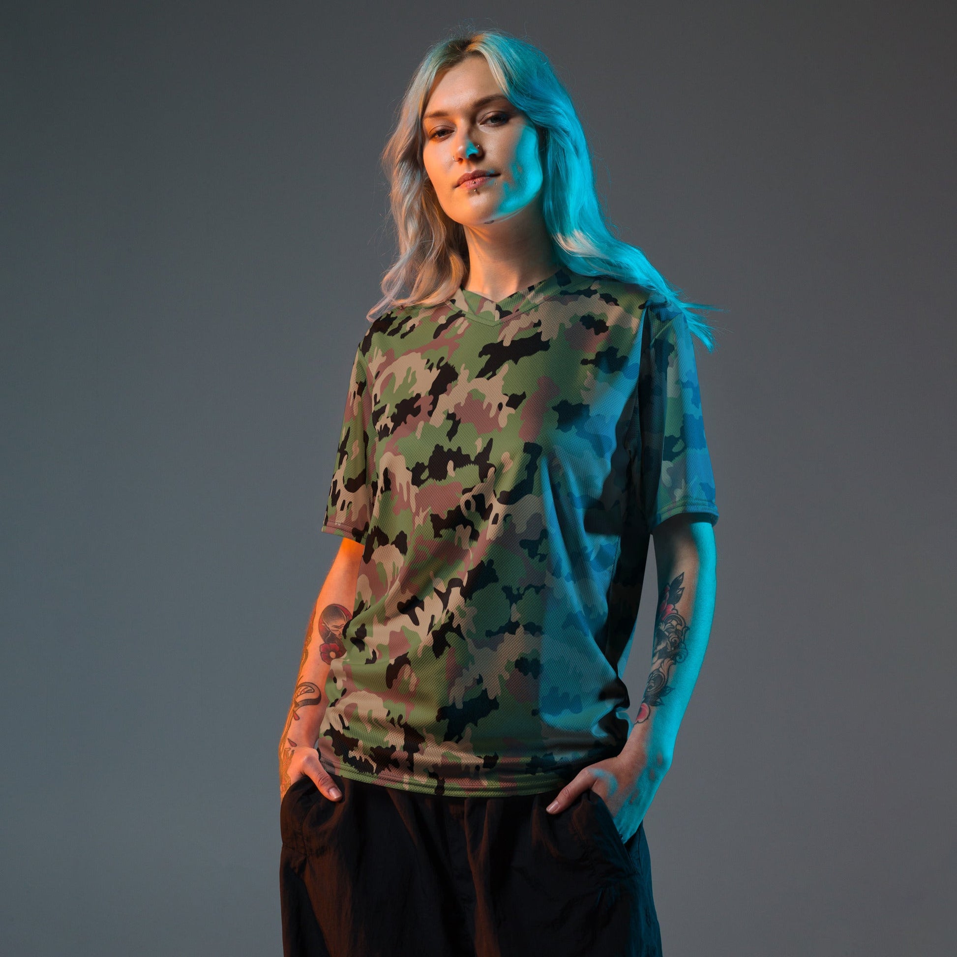 Swiss TAZ 90 CAMO Unisex Sports Jersey