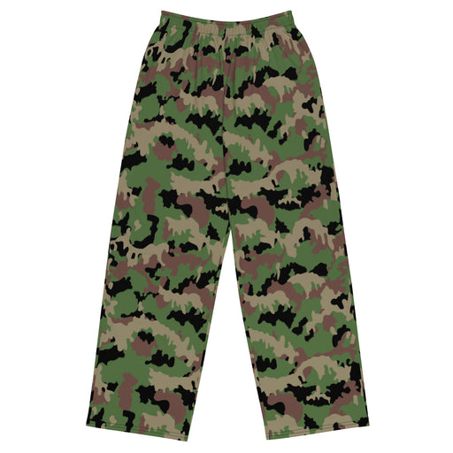 TAZ 90 Swiss Woodland CAMO Unisex Wide-Leg Leisure Pants - 2XS