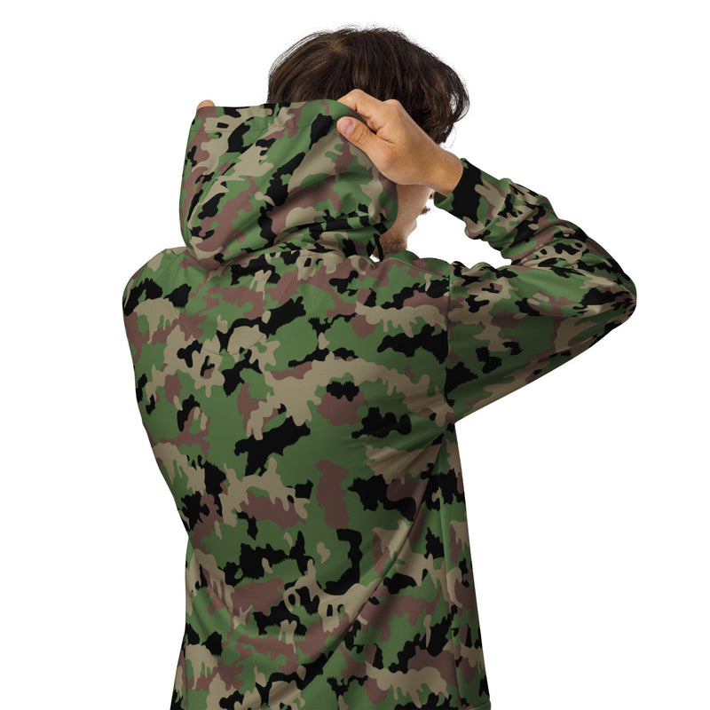 TAZ 90 Swiss Woodland CAMO Unisex Zip Hoodie