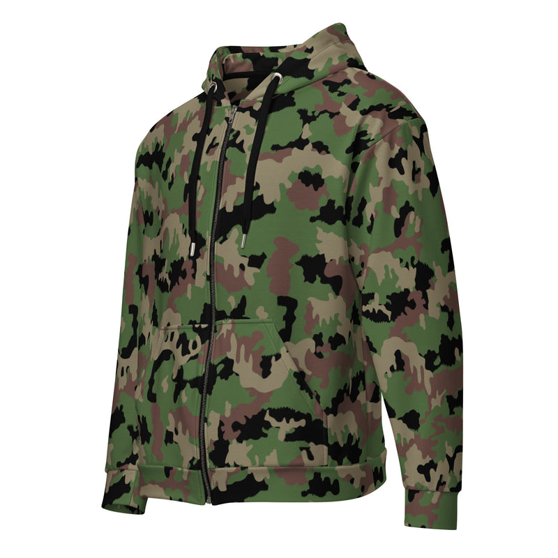 TAZ 90 Swiss Woodland CAMO Unisex Zip Hoodie