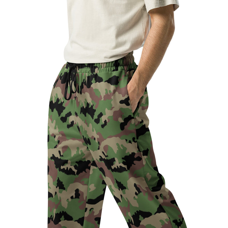 TAZ 90 Swiss Woodland CAMO Unisex Wide-Leg Joggers