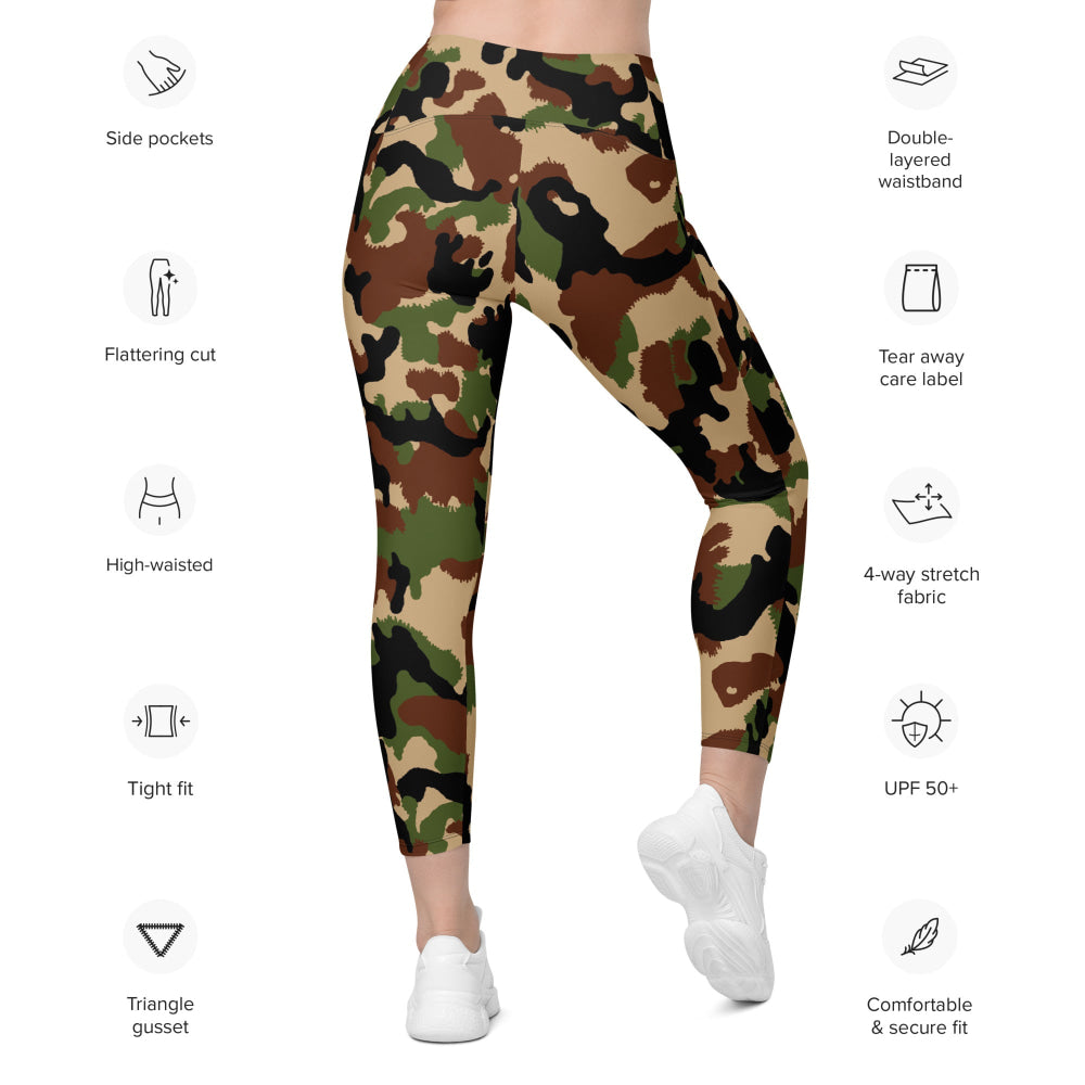 Swiss Woodland TAZ 90 CAMO Leggings with pockets - Womens With Pockets