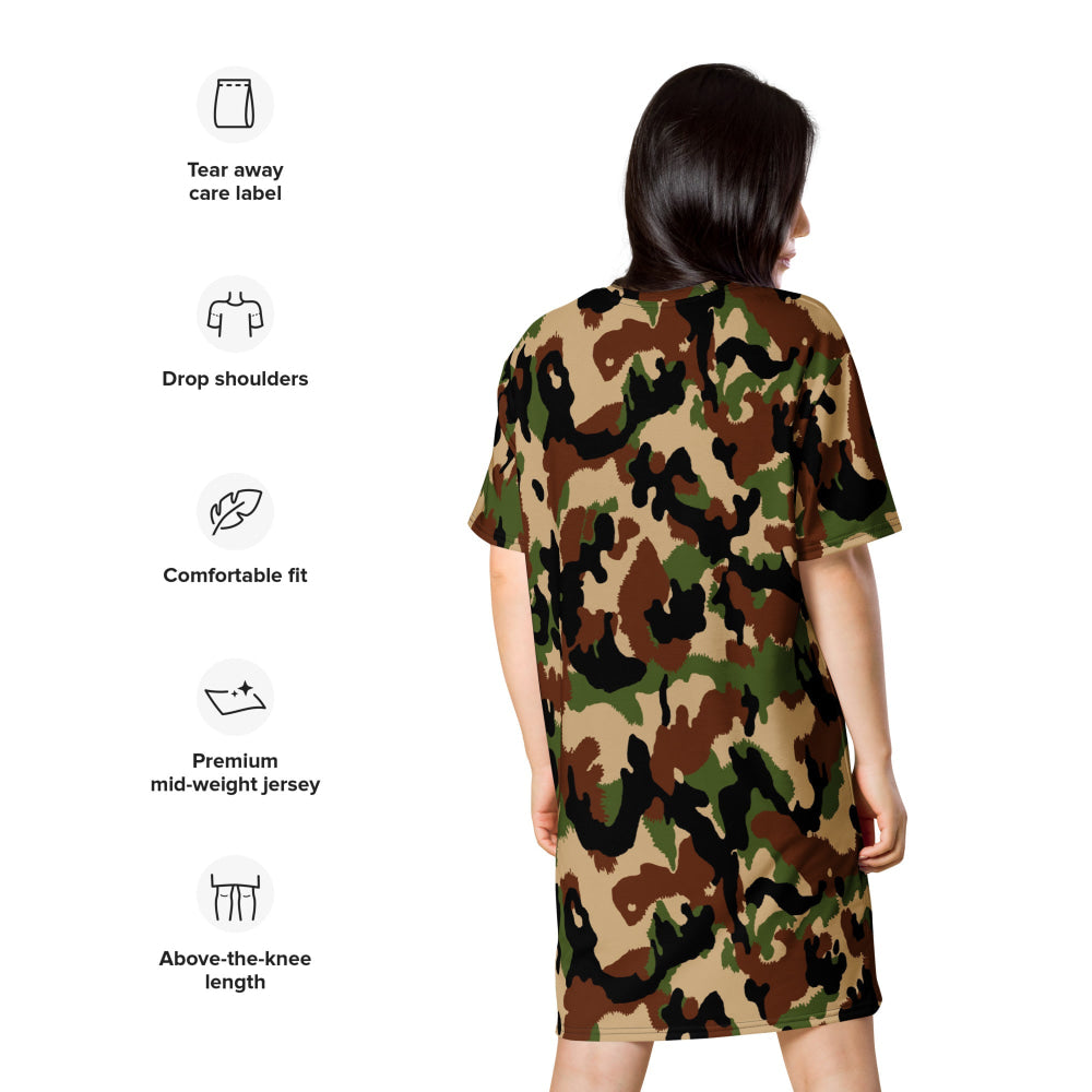 Swiss Woodland TAZ 90 CAMO T-shirt dress - Womens T-Shirt Dress