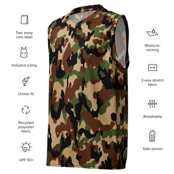 Swiss Woodland TAZ 90 CAMO unisex basketball jersey