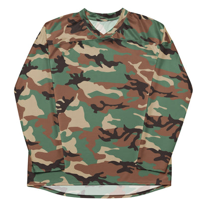 Syrian ERDL Leaf Woodland CAMO hockey fan jersey - Hockey Jerseys