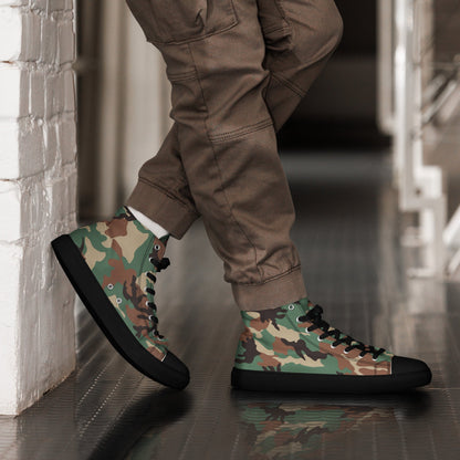 Syrian ERDL Leaf Woodland CAMO Mens high top canvas shoes - 5 - High Top Canvas Shoes