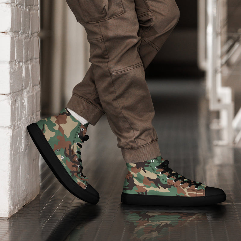 ERDL Leaf Syrian Woodland CAMO Mens High-Top Canvas Shoes - 5