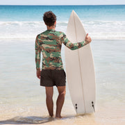 ERDL Leaf Syrian Woodland CAMO Mens Long-Sleeve Rash Guard