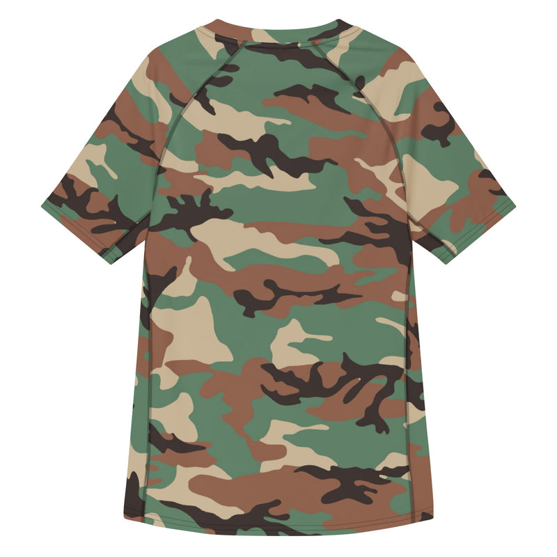ERDL Leaf Syrian Woodland CAMO Mens Short-Sleeve Rash Guard