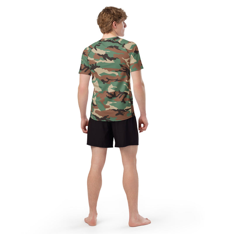 ERDL Leaf Syrian Woodland CAMO Mens Short-Sleeve Rash Guard