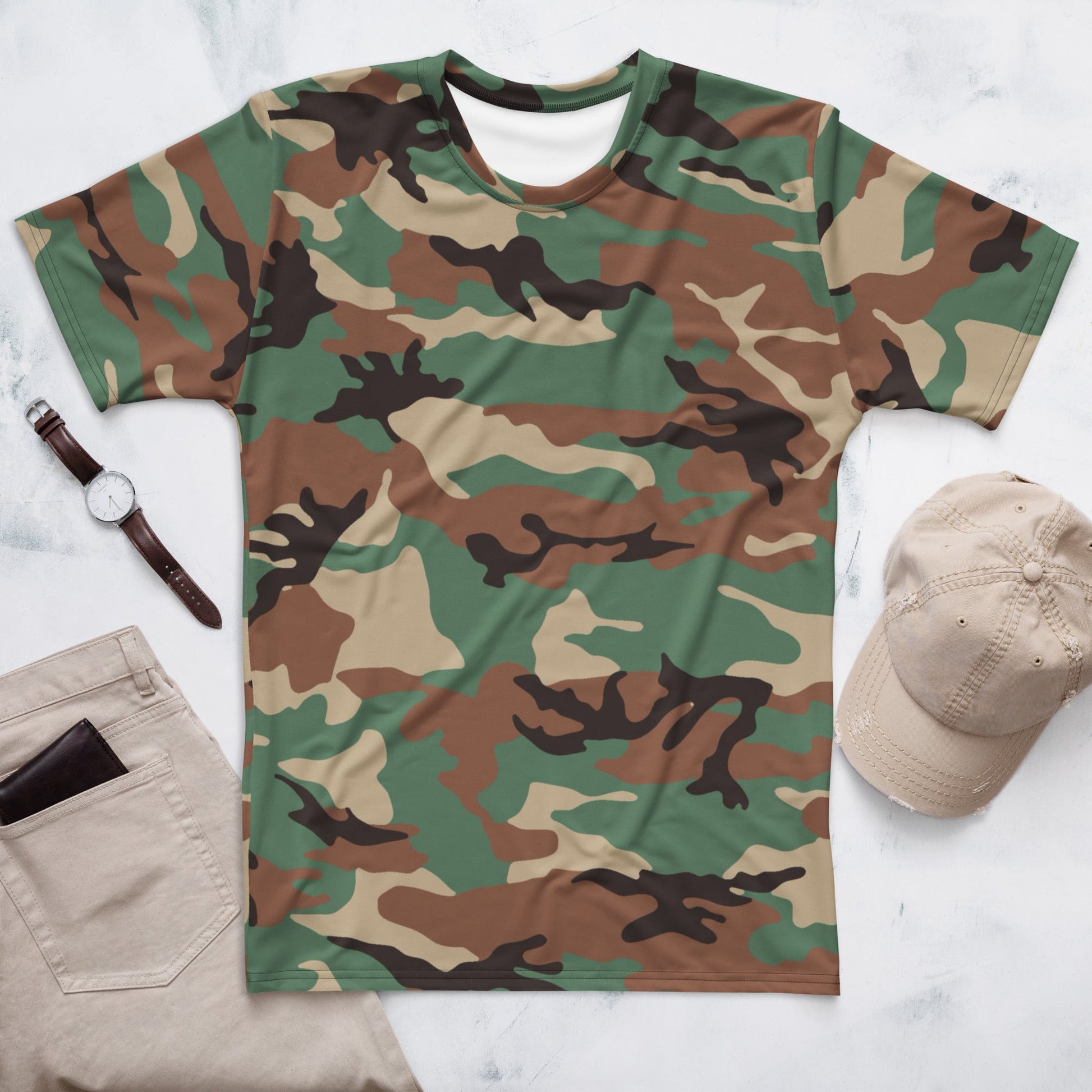 Syrian ERDL Leaf Woodland CAMO Mens t-shirt - XS - T-Shirts