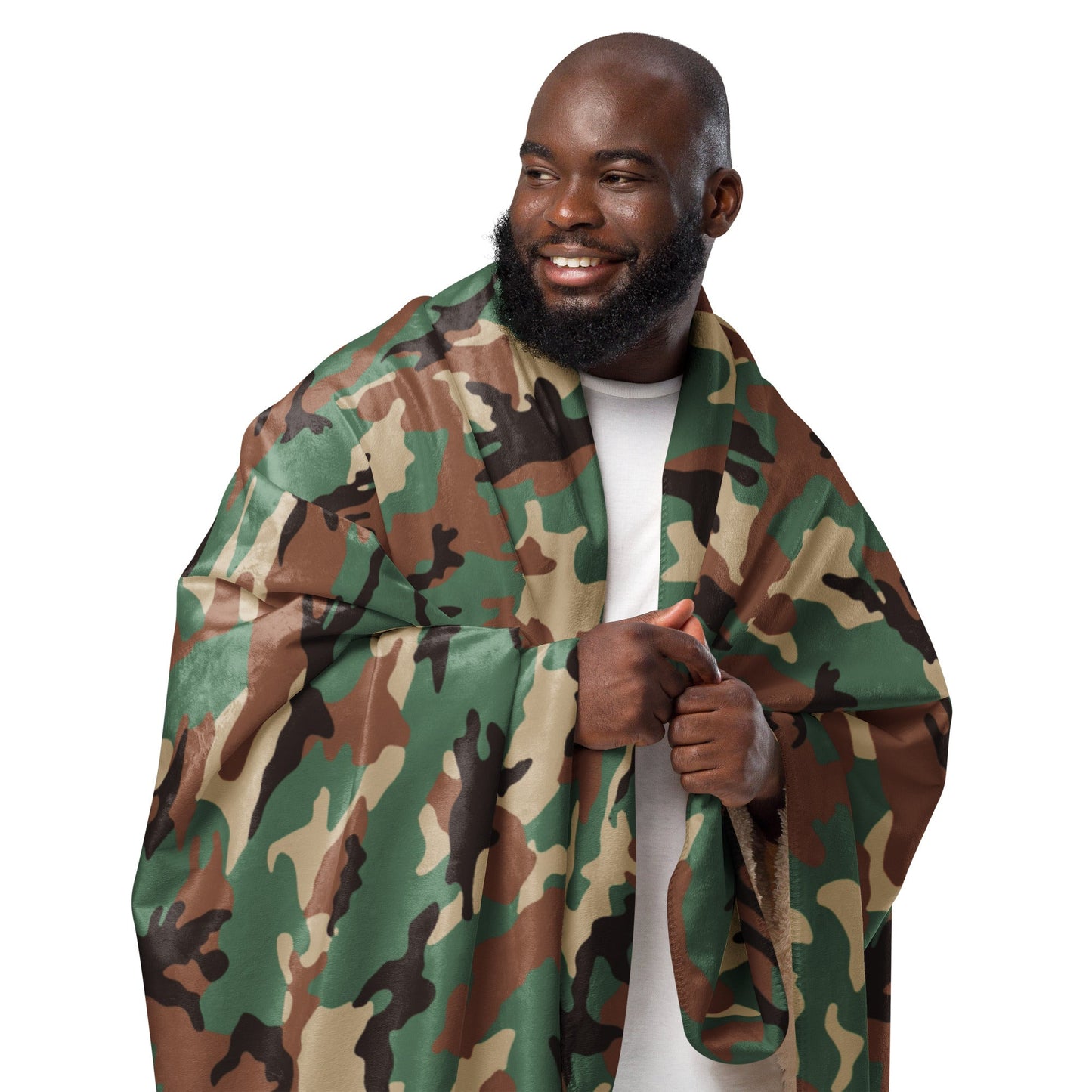 Syrian ERDL Leaf Woodland CAMO Sherpa blanket - Blankets