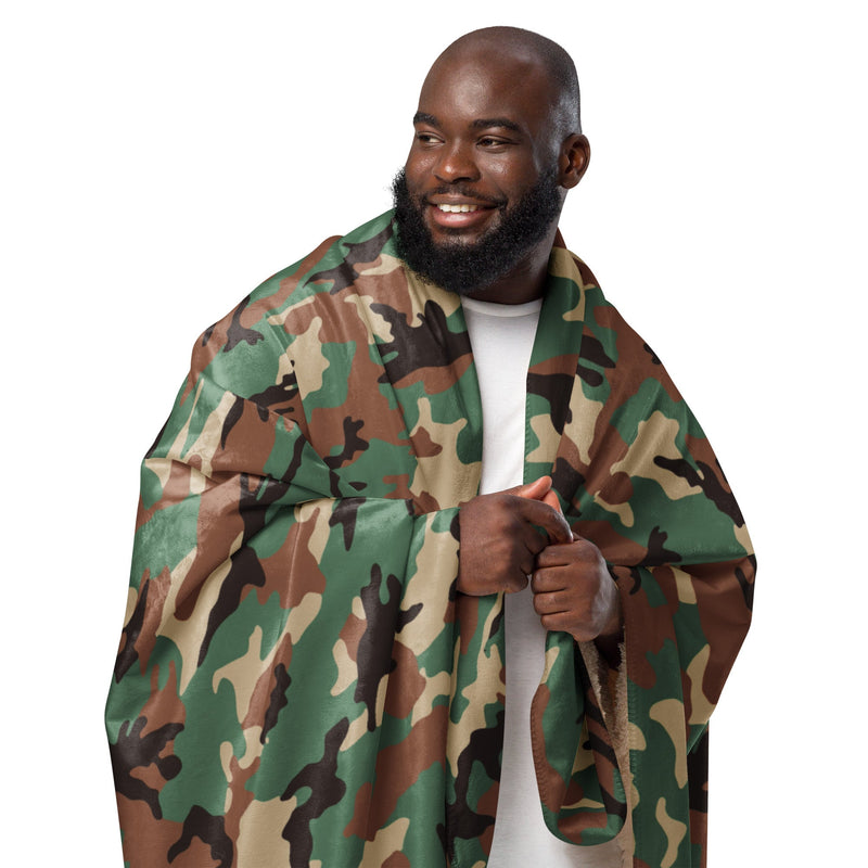 ERDL Leaf Syrian Woodland CAMO Sherpa Blanket
