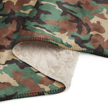 Syrian ERDL Leaf Woodland CAMO Sherpa blanket - Blankets