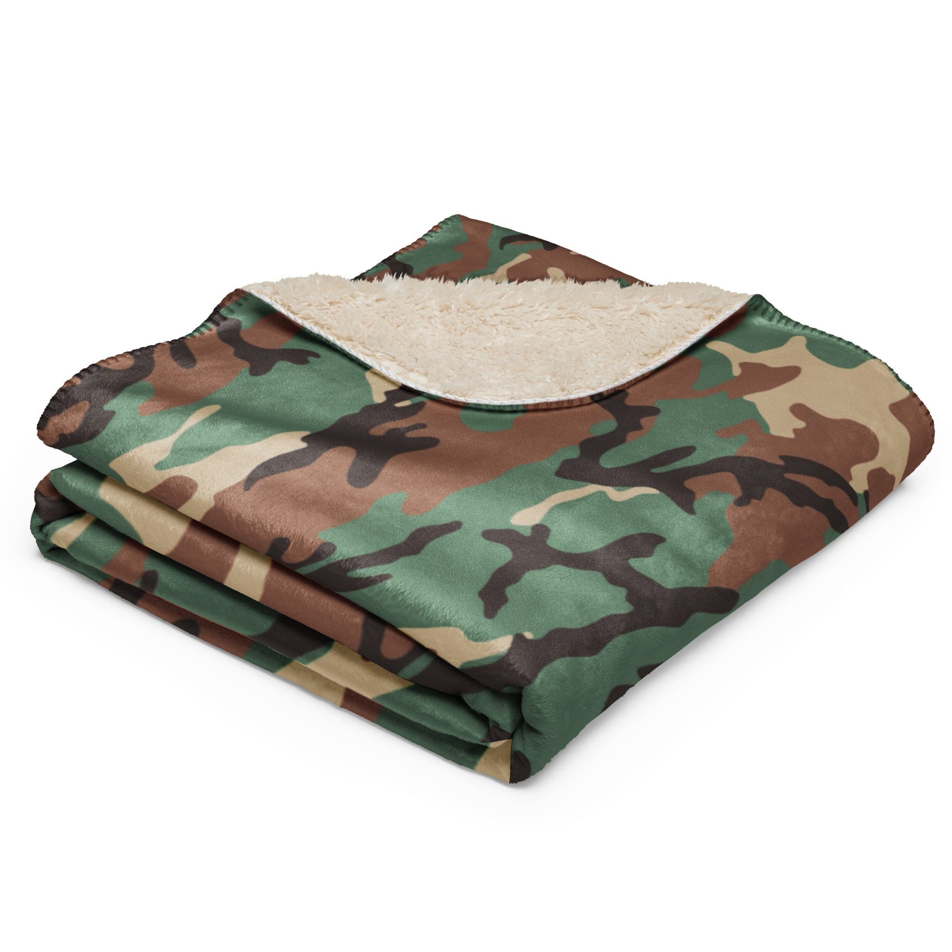 Syrian ERDL Leaf Woodland CAMO Sherpa blanket - Blankets